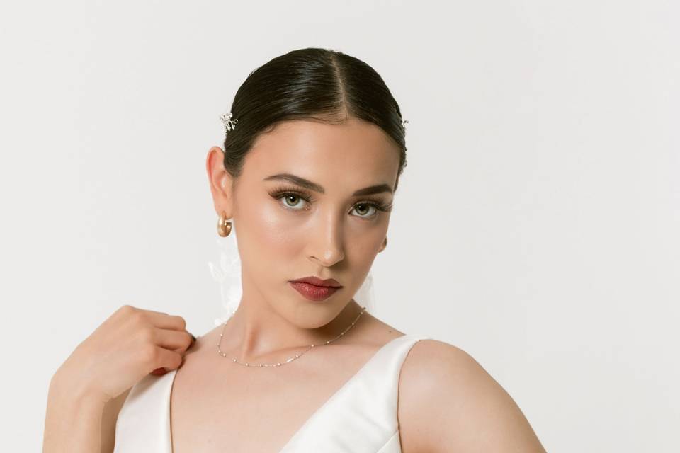 Novia natural y minimal