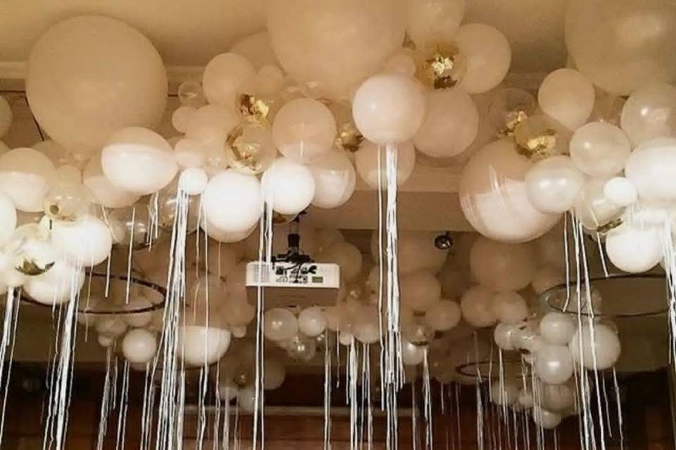 Centros de mesa con globos