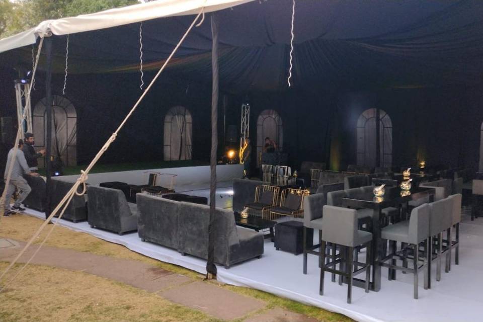 Montaje cumpleaños elegante