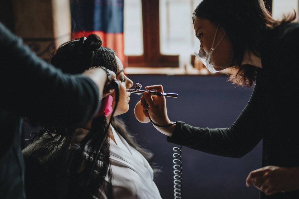 Maquillaje con aerógrafo