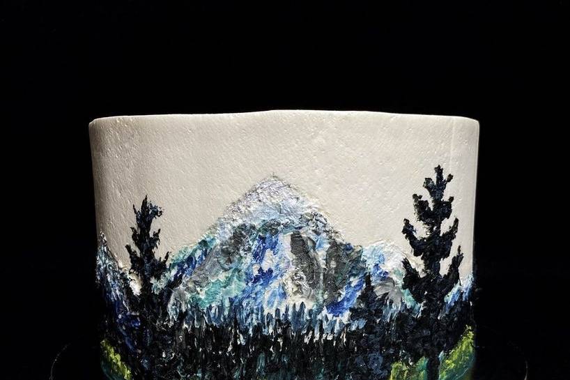 Paisaje pintado a mano