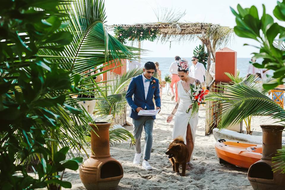 Boda íntima en la playa