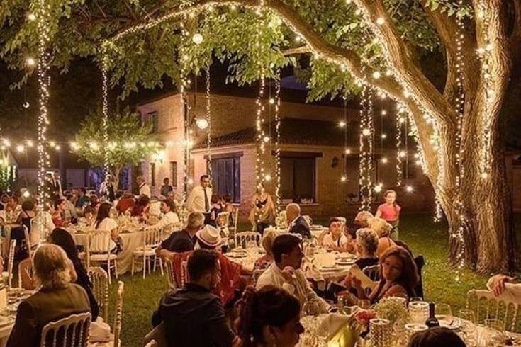Decoración  con luces cálidas