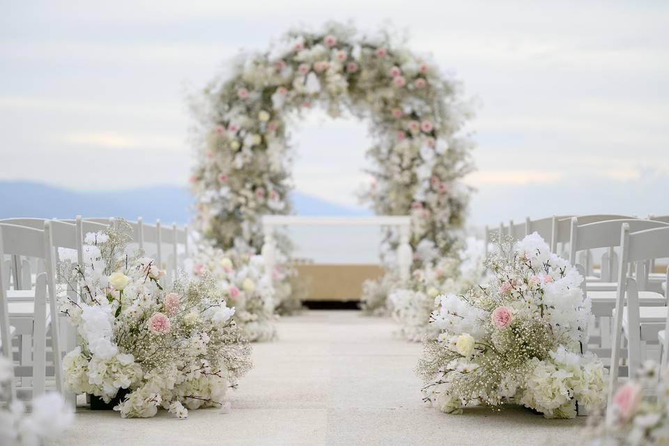 Romantic ceremony area