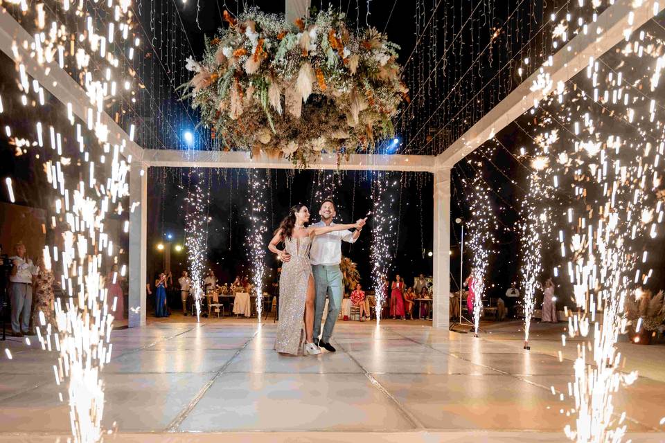 Dance floor and Sparklers