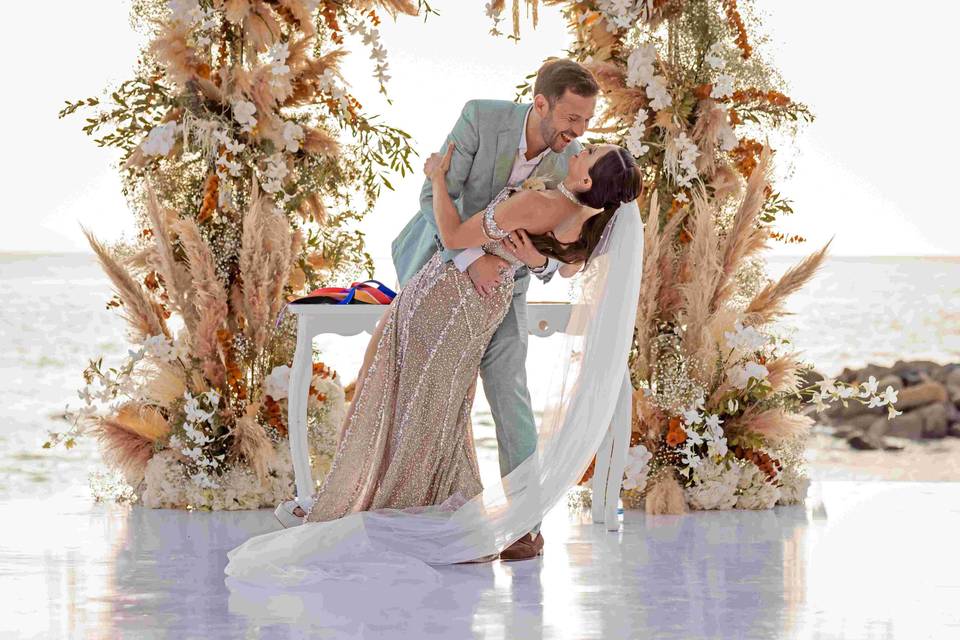 Amazing boho Ceremony area