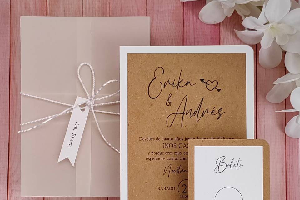 Invitación erika y andrés