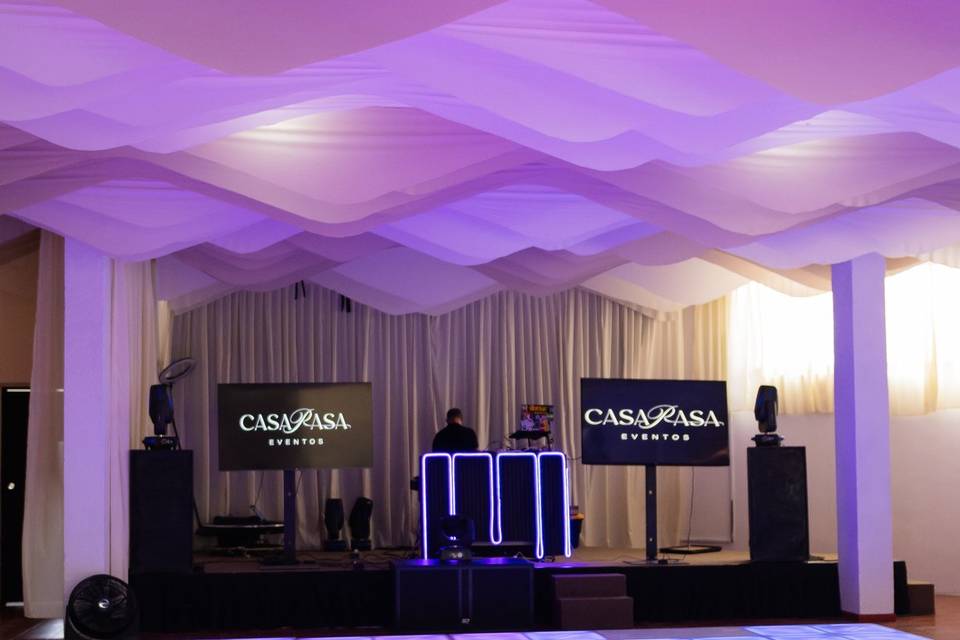 Pista de led iluminada
