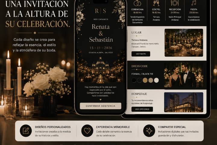 Invitación Black Tie