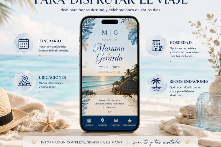 Ideal para bodas destino