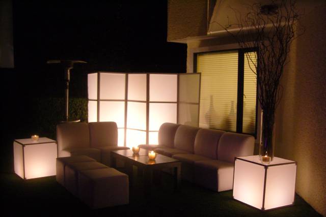 Cubos iluminados para las sala