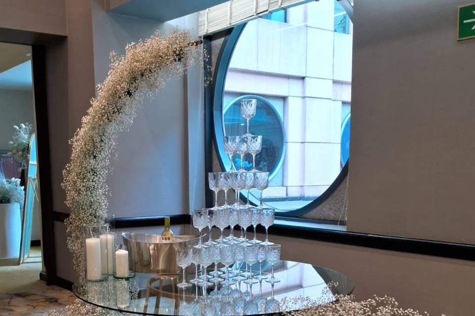 Decoración floral de mesas