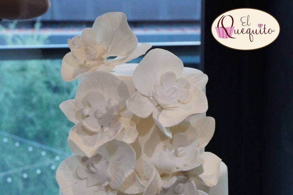 Orquideas de fondant