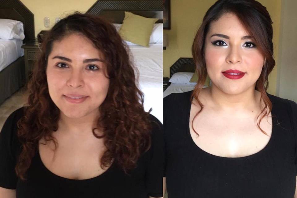 Antes & despues Makeup Natural