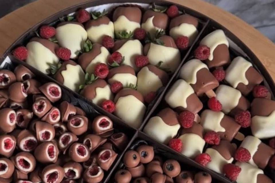 Frutos rojos con chocolate