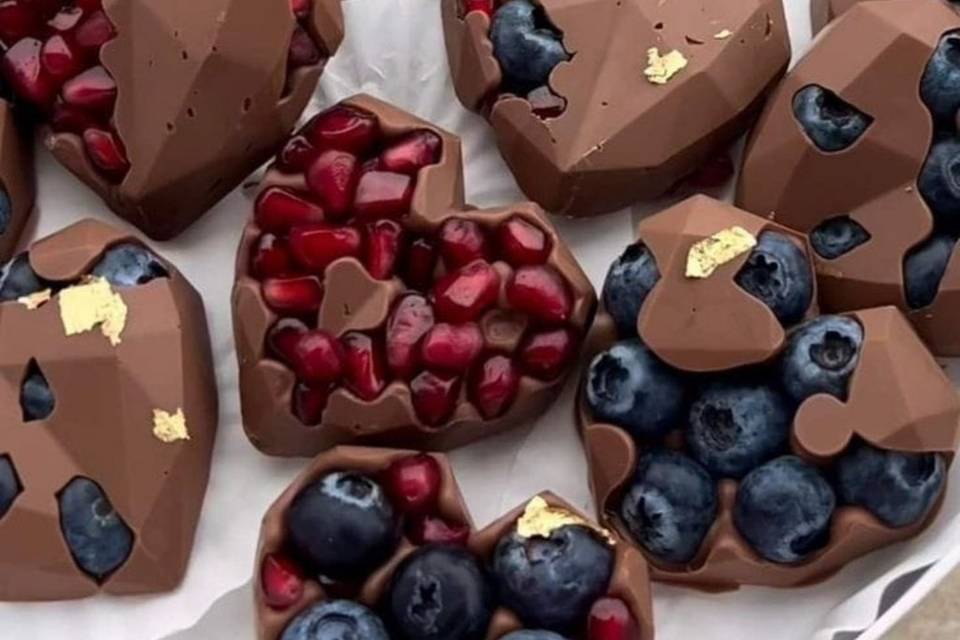 Tabletas de chocolate con frut