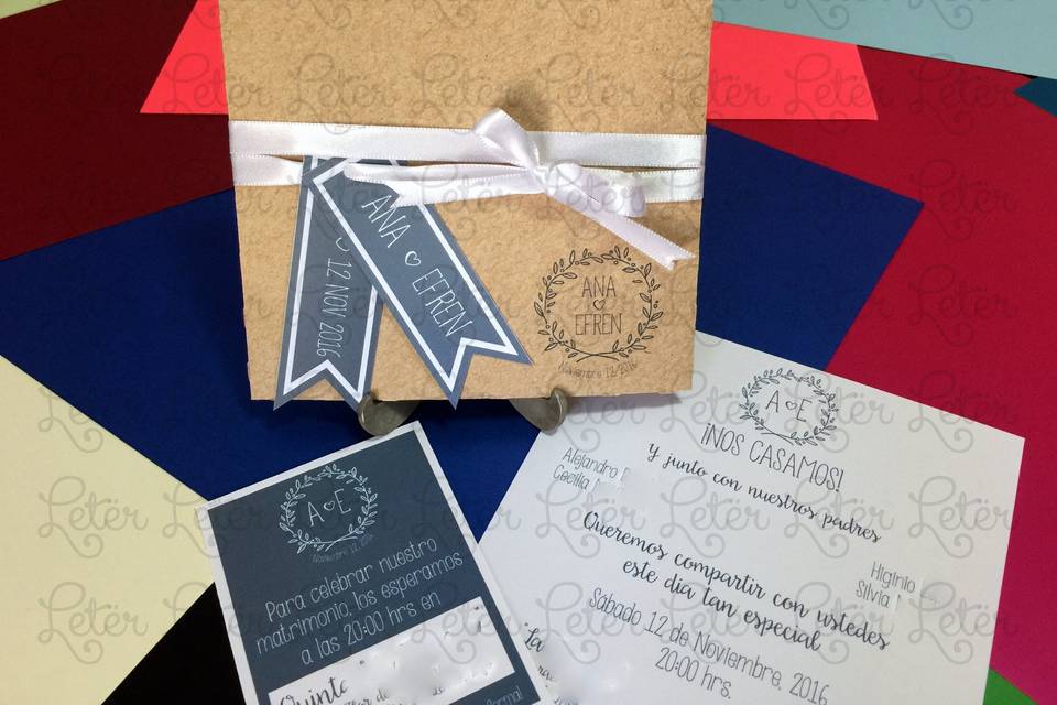 Set de invitación de boda