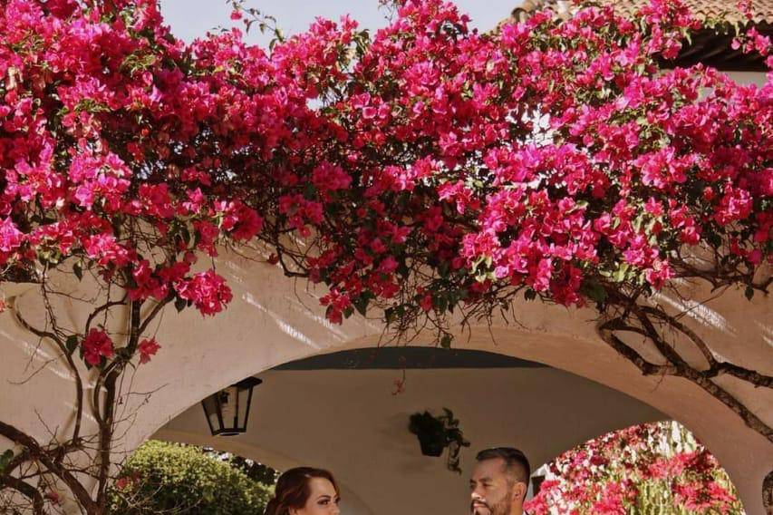 Boda jardín piscina