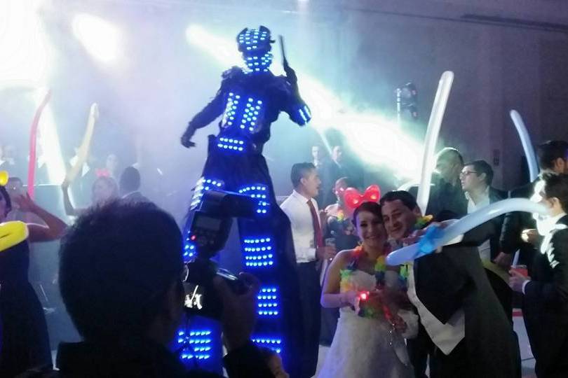 Show robot led