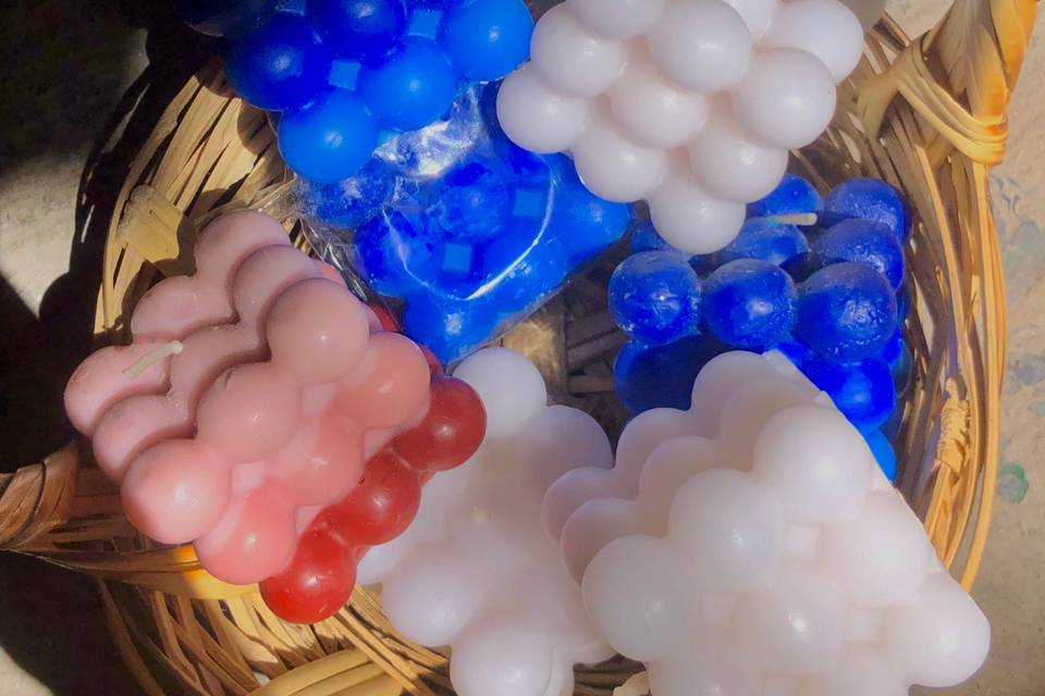 Vela cubo cilindrico