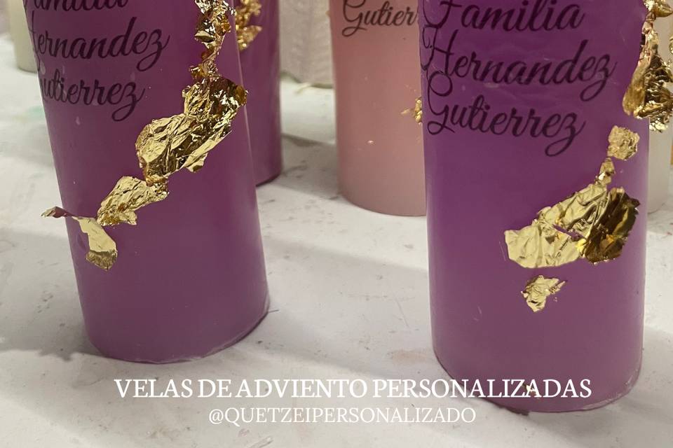 Cirio con hoja de oro