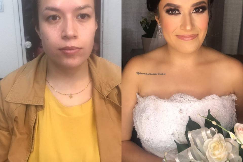 Novia antes y después