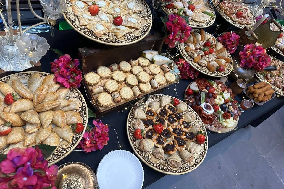 Mesa de bocadillos
