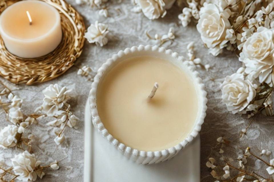 Vela con base personalizada