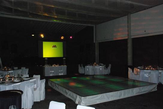 Pista de baile iluminada