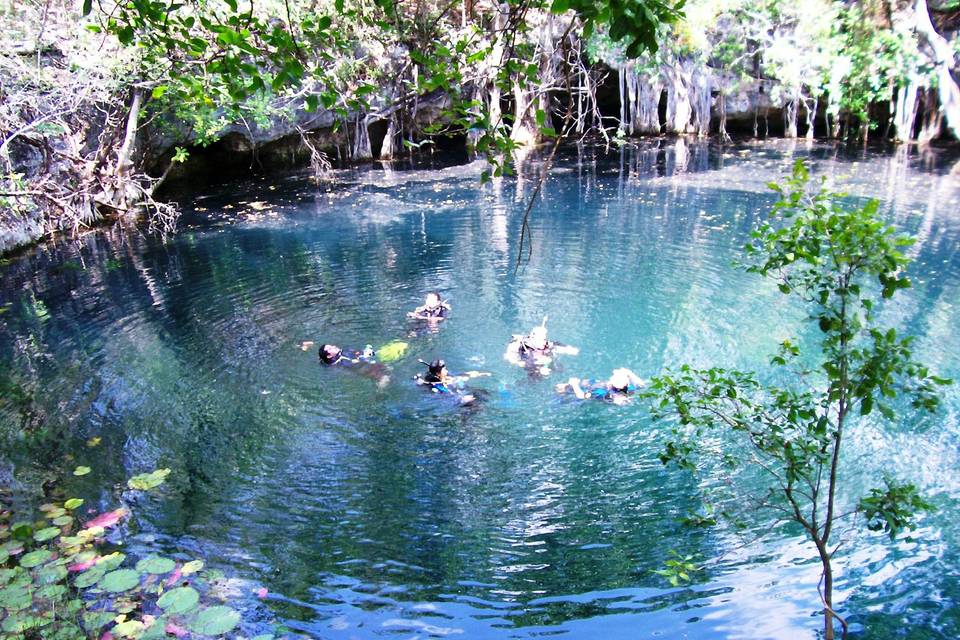 Cenote at 20 km.