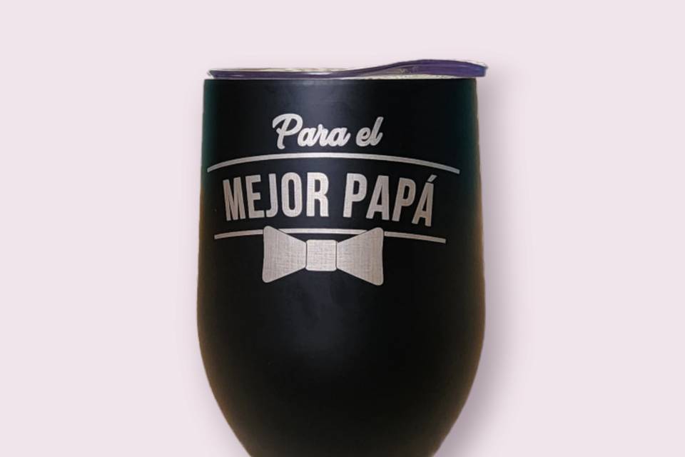 Vaso termo con grabado láser