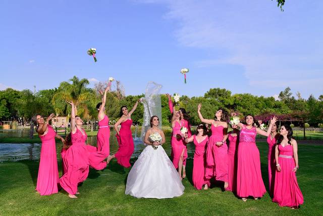 Novia y damas de honor