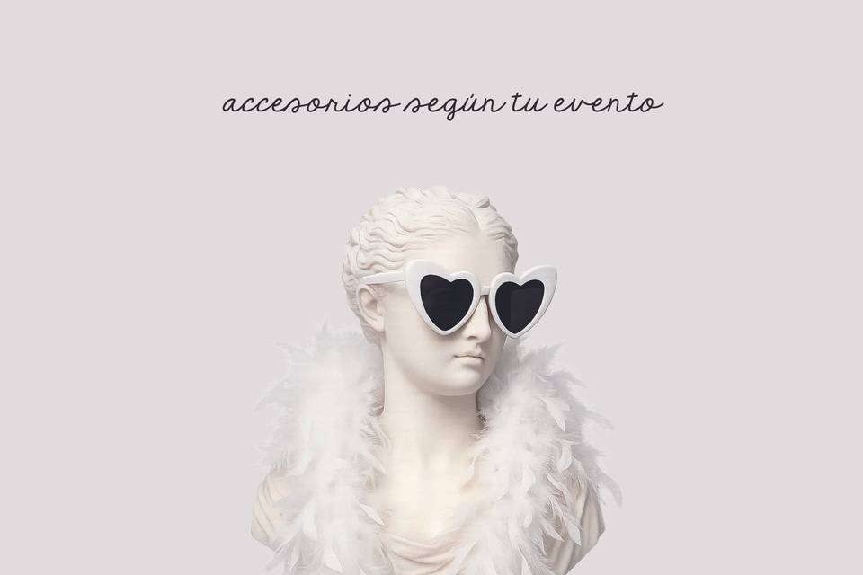 Props lentes boa blancas