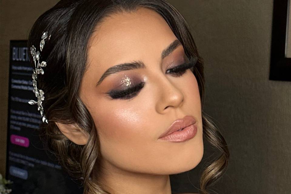 Glam makeup