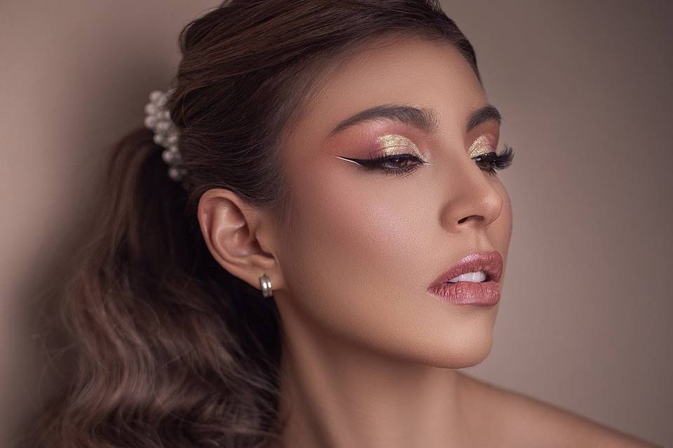 Glam makeup