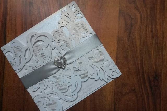 Invitación corte láser boda