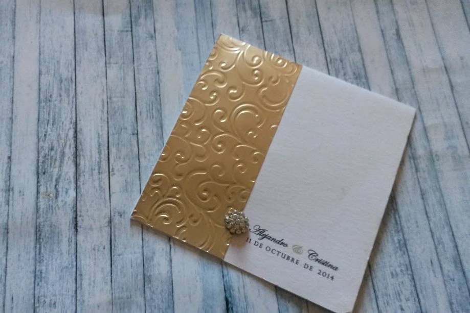 Invitación corte láser boda