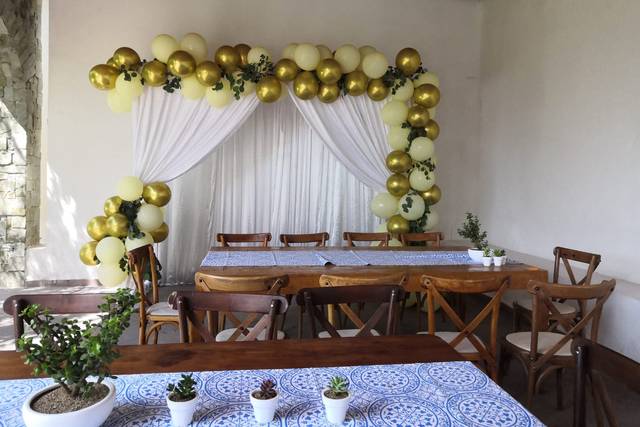Back globos y tela