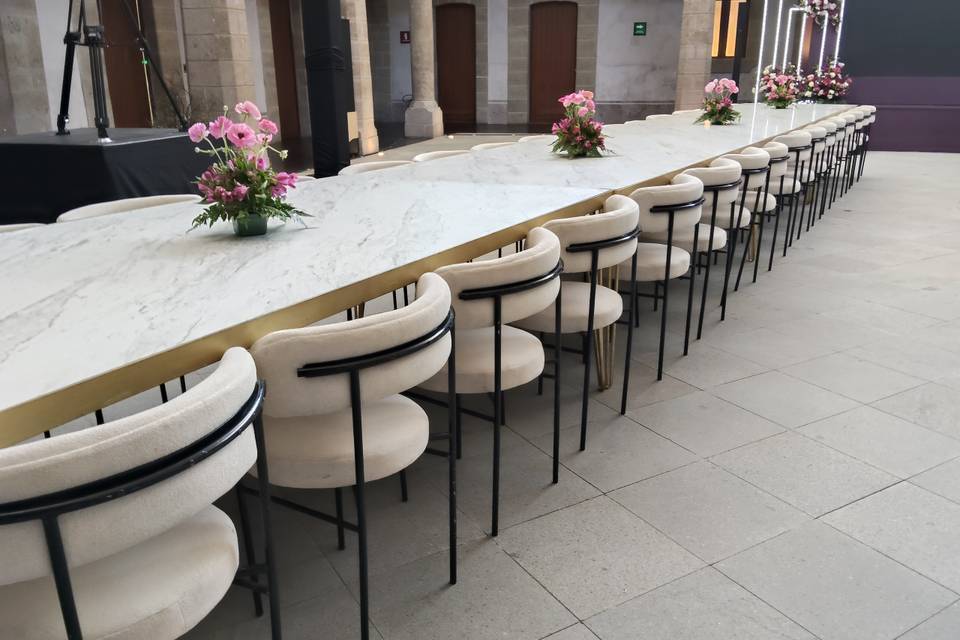 Mesa Mármol Silla Apolo