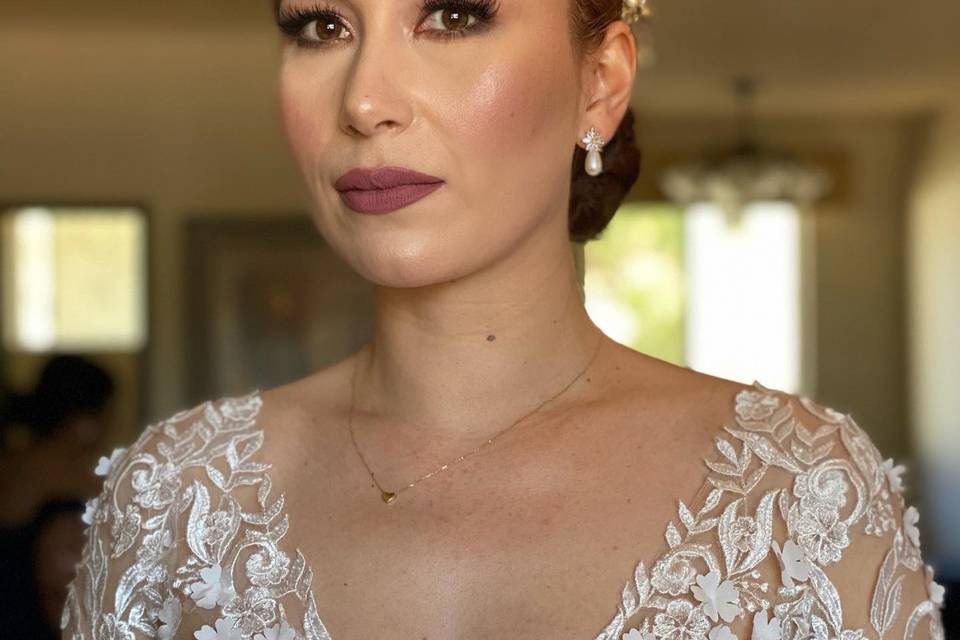 Maquillaje de novia romántica