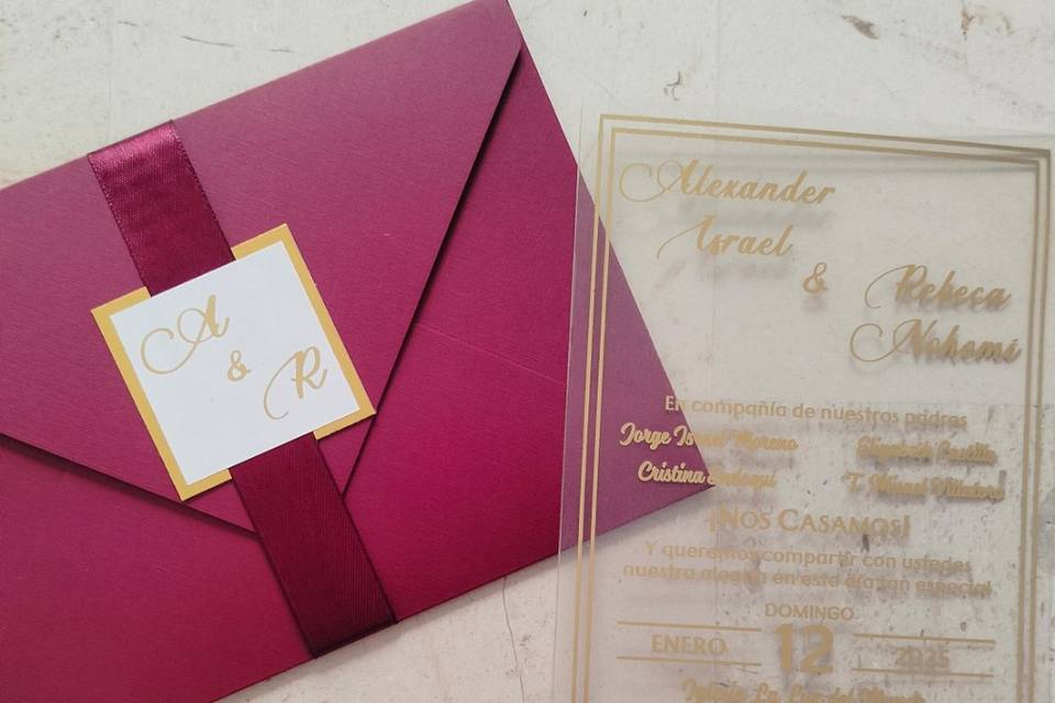 Acetato laminado y foil