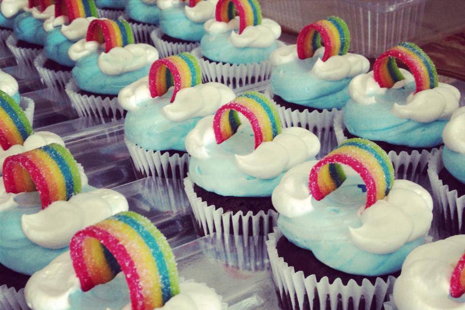 Cupcakes arcoiris