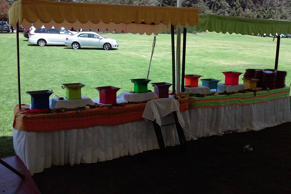 Zona para el buffet