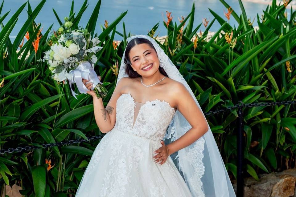 Maquillaje y peinado de novia