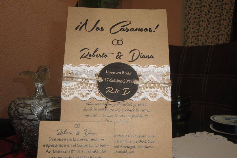 Invitación vintage