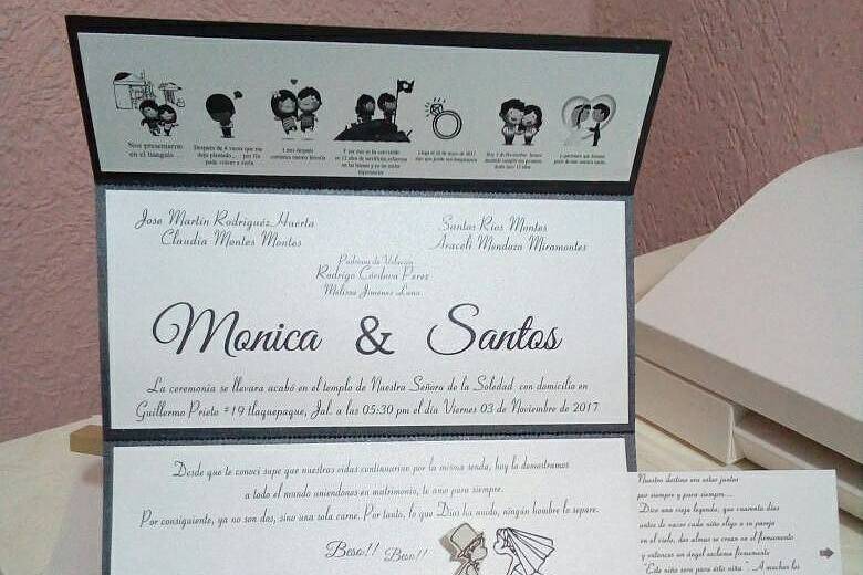 Invitación history novios interna