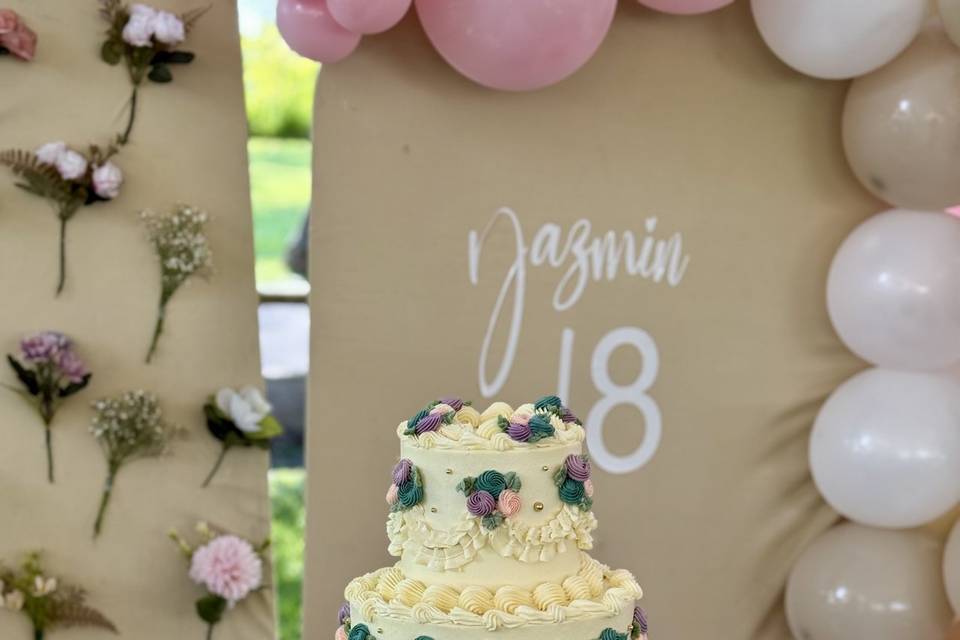 Pastel clásico con betún