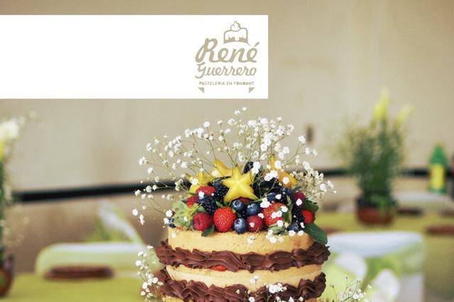 Naked cake con ganache y fruto