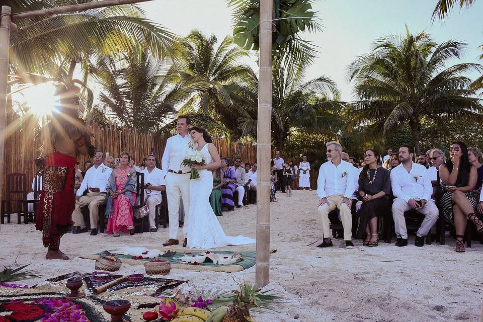 Mayan wedding ceremony