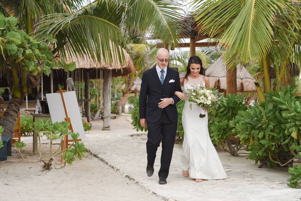 Novia y padre